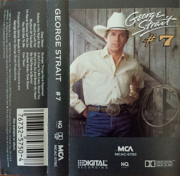 George Strait "#7" CASSETTE (USED) - MCA Records (1986)