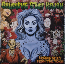 Load image into Gallery viewer, Gruesome Stuff Relish ‎&quot;Horror Rises From The Tomb&quot; LP (Blue/Purple Splatter Vinyl) Torture Garden Picture Company ‎(2008)
